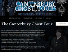 Tablet Screenshot of canterburyghosttour.com